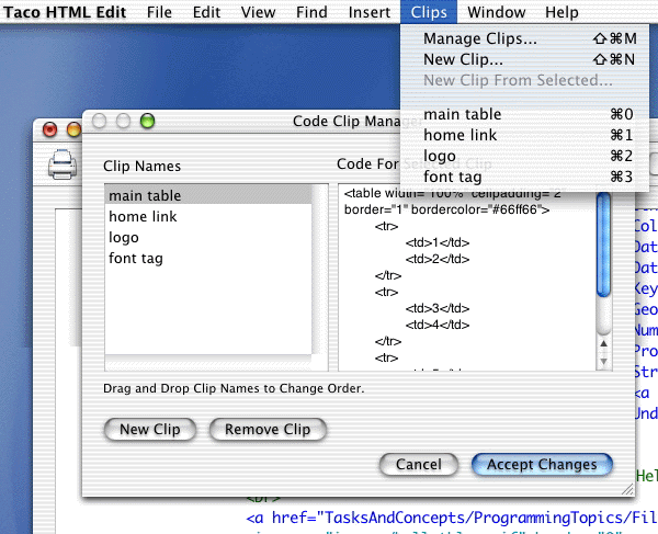 Code Clips